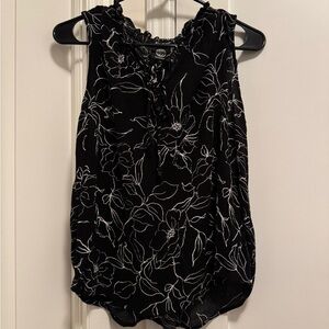 Floral tie neck tank